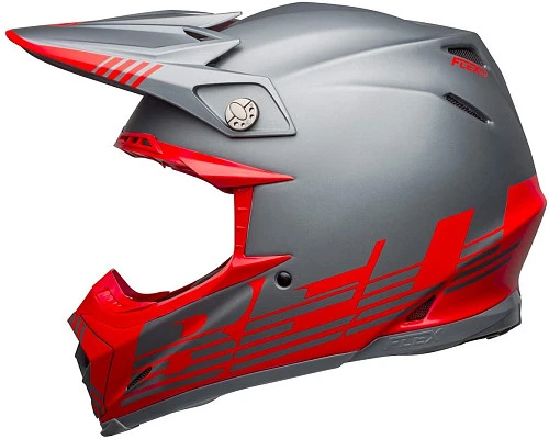 Bell Moto-9 Flex Seven Matte Gray/Red шлем кроссовый