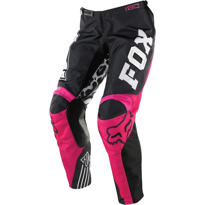 Fox Racing 180 мотоштаны женские, черно-розовый