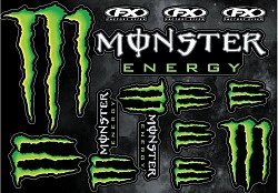 Factory Effex Monster Energy #1 набор наклеек (размер A2)
