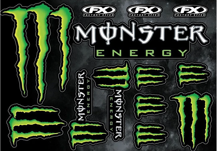 Factory Effex Monster Energy #1 набор наклеек (размер A2)