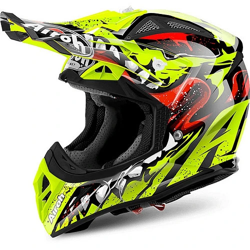 Airoh Aviator 2.2 Grim Yellow шлем внедорожный, желто-черный
