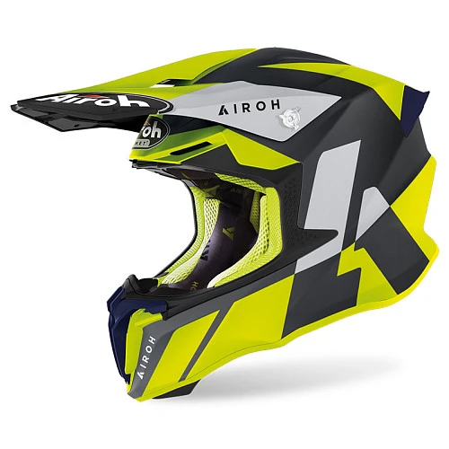 Airoh Twist 2.0 Lift Yellow/Blue Matt шлем внедорожный, желто-синий матовый