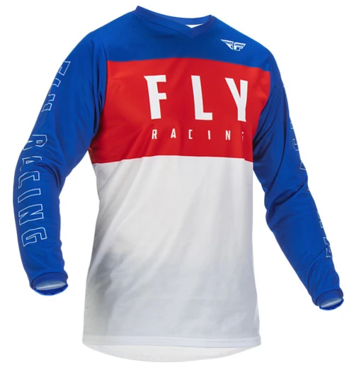 Fly Racing F-16 2022 джерси подростковая, красно-бело-синий