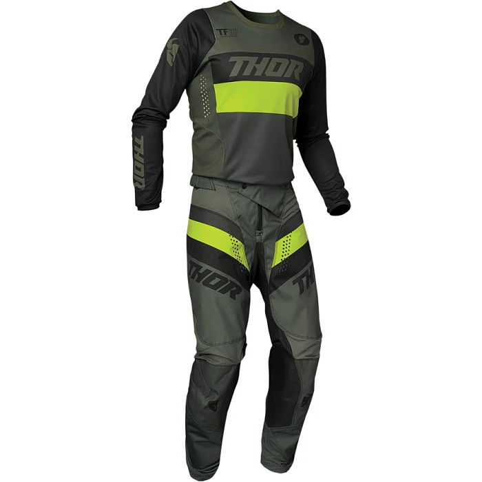 Thor Pulse 2021 Racer Army Green Acid мотоштаны