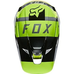 Fox Racing V3 RS 2022 Riet Flow Yellow шлем кроссовый