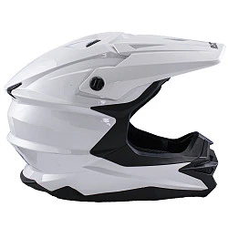 Ataki JK801A Solid шлем кроссовый, белый глянцевый