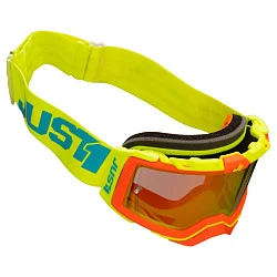 Just1 Nerve Absolute Fluo Yellow/Light Blue/Orange мотоочки, красная линза