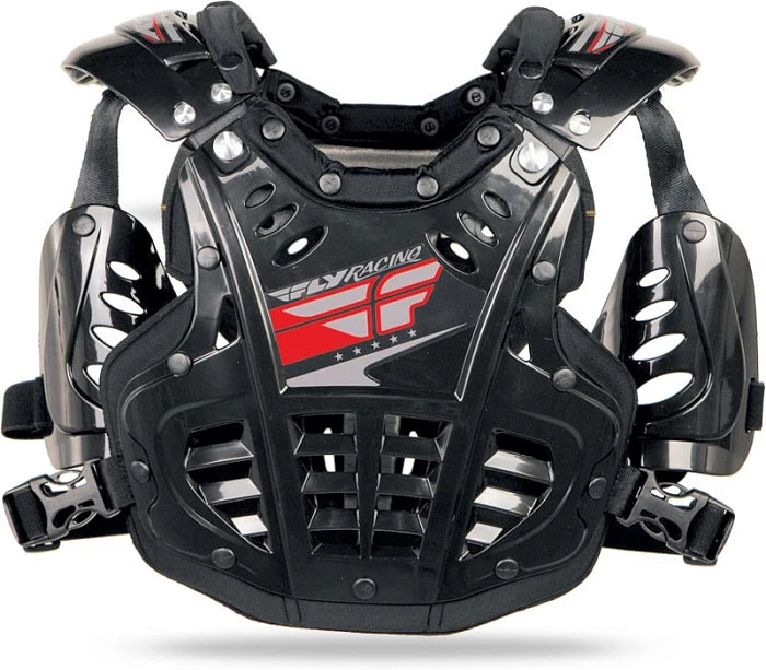 Fly Racing Convertible 2 MINI панцирь с плечами детский, черный глянцевый