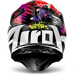 Airoh Twist Crazy шлем внедорожный, черно-зелено-красный