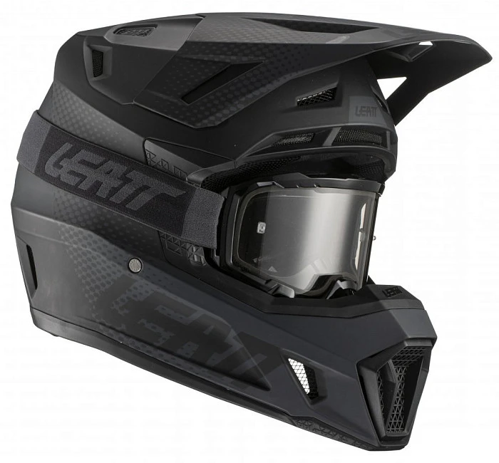 Leatt Kit Moto 7.5 V21 Black шлем кроссовый + Velocity 4.5 мотоочки