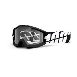 100% Accuri Youth Black Tornado JR,мотоочки детские, черно-белый