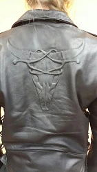 First M775BFL Bull Косуха мужская кожаная с буйволом, черный