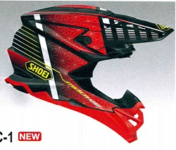 Shoei VFX-WR Blazon TC-1 шлем кроссовый, красно-черный