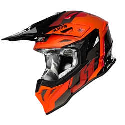 Just1 J39 Reactor Fluo Orange-Black шлем кроссовый