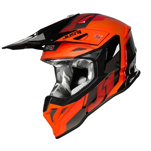 Just1 J39 Reactor Fluo Orange-Black шлем кроссовый