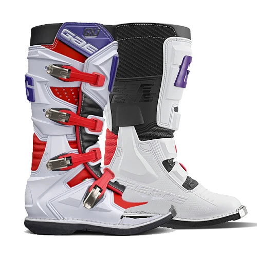 Gaerne GXJ White/Red/Purple мотоботы кроссовые детские/женские, бело-красно-фиолетовый