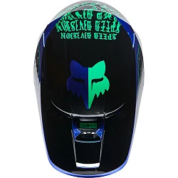 Fox Racing V1 Peril 2022 Blue шлем кроссовый