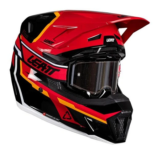 Leatt Kit Moto 7.5 V26 Red шлем кроссовый + Velocity 4.5 мотоочки, красный