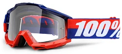 100% Accuri Federal Clear Lens мотоочки, красно-синий