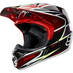 Fox Racing V3 Race шлем кроссовый, красно-черный