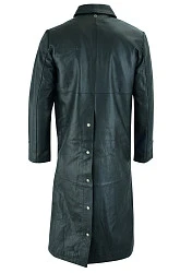 First M903 Плащ мужской кожаный удлиненный на кнопках