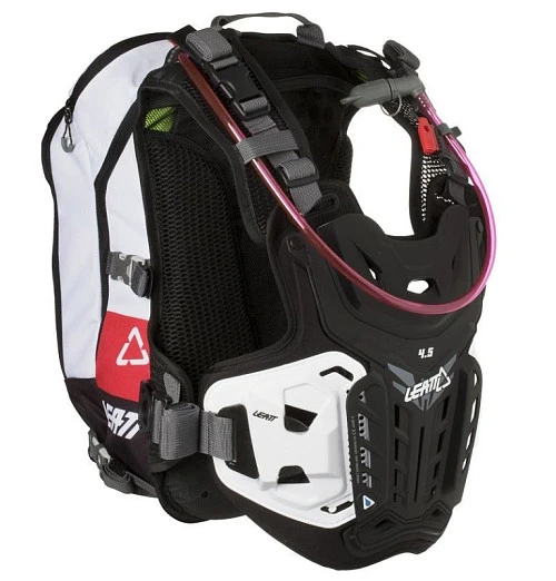 Leatt GPX 4.5 Hydra Chest Protector Black/White панцирь, рюкзак-гидропак, черно-белый