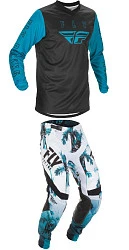 Fly Racing Lite Hydrogen Paradise/F-16 2021 комплект, бело-сине-черный