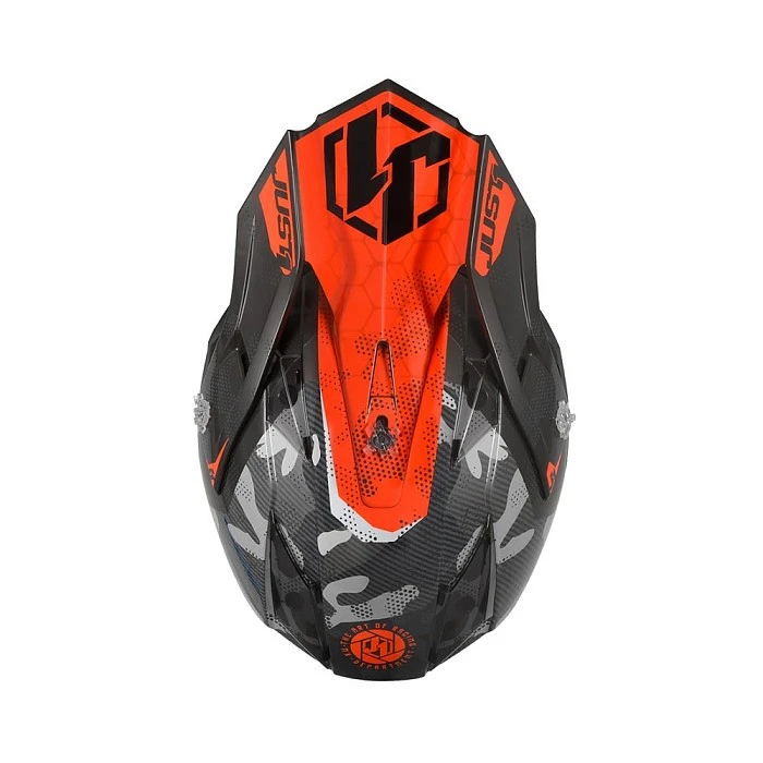 Just1 J32 Pro Swat Camo Orange Fluo шлем детский, оранжево-черный