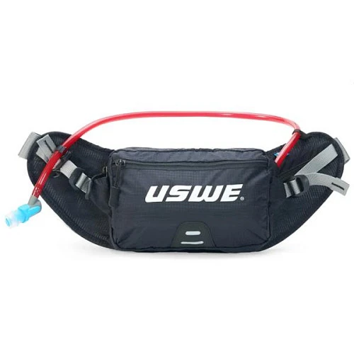 USWE ZULO 2L Hydration Waist Pack (1L) Carbon Black сумка на пояс с гидропаком, черный