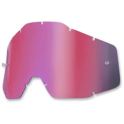 100% Racecraft/Accuri/Strata Anti-Fog Mirror Pink Smoke линза