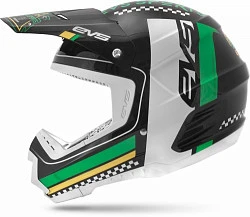 EVS T5 Rally шлем кроссовый, черно-бело-зеленый