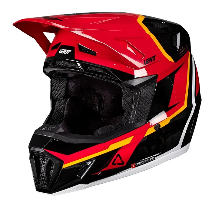 Leatt Kit Moto 7.5 V26 Red шлем кроссовый + Velocity 4.5 мотоочки, красный