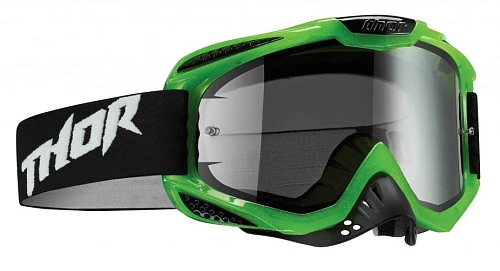 Thor S15 Ally Trans Green мотоочки, зелено-черный