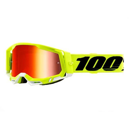 100% Racecraft 2 Fluo Yellow / Mirror Red Lens мотоочки
