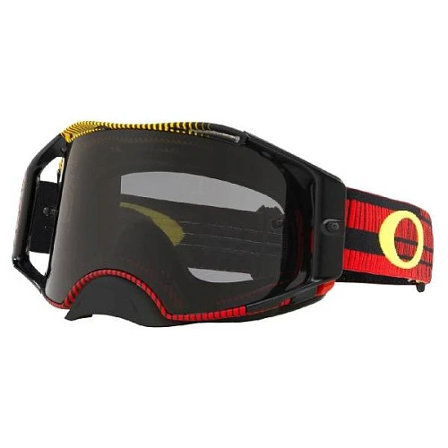 Oakley Airbrake Frequency Red-Yellow мотоочки темно-серая линза (OO7046-75)
