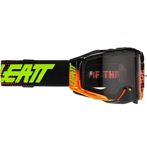 Leatt Velocity 6.5 Neon Org Light Grey 58% мотоочки, двойная линза