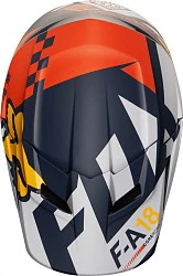 Fox Racing V1 Sayak 2018 шлем кроссовый, черно-оранжево-серый