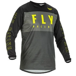 Fly Racing F-16 2022 джерси, серо-черно-желтый