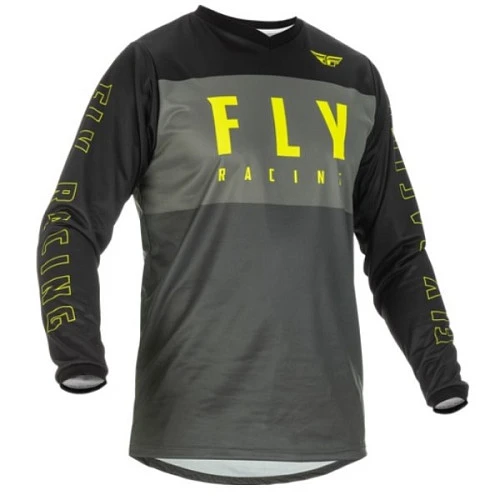 Fly Racing F-16 2022 джерси, серо-черно-желтый