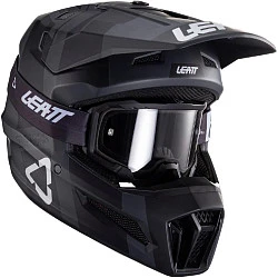 Leatt Kit Moto 3.5 V24 Black шлем кроссовый + Velocity 4.5 мотоочки