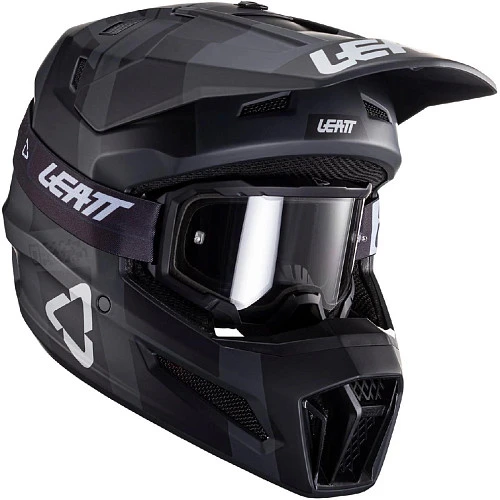 Leatt Kit Moto 3.5 V24 Black шлем кроссовый + Velocity 4.5 мотоочки