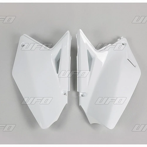 Ufo щиток бокового номера Suzuki RM-Z 250 07-09, белый (SU04902)