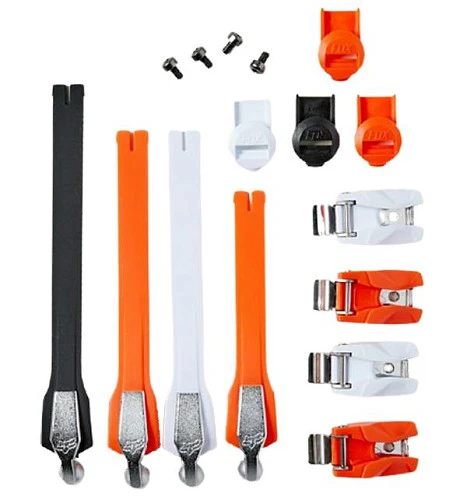 Fox Instinct Strap Kit Black/White/Orange стрепы к мотоботам (8 шт.)