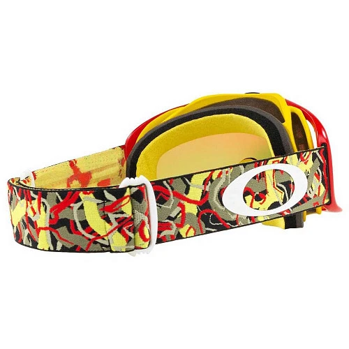 Oakley Crowbar Camo мотоочки, красно-желтый, оранжевая линза (OO7025-75)