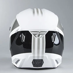 Fly Racing Kinetic K220 2020 шлем кроссовый, бело-серо-черный