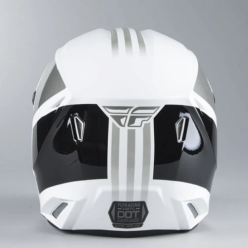 Fly Racing Kinetic K220 2020 шлем кроссовый, бело-серо-черный