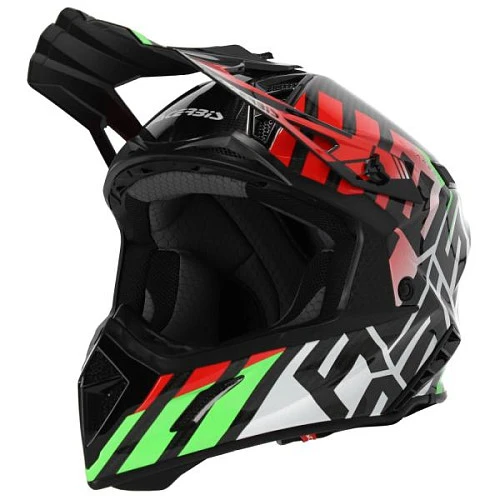 Acerbis Steel Carbon 22-06 Green/Red шлем внедорожный, зелено-красный