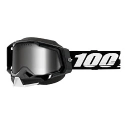 100% Racecraft 2 Snowmobile Black / Mirror Silver Lens очки снегоходные
