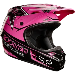 Fox Racing V1 Rockstar шлем кроссовый, розово-черный