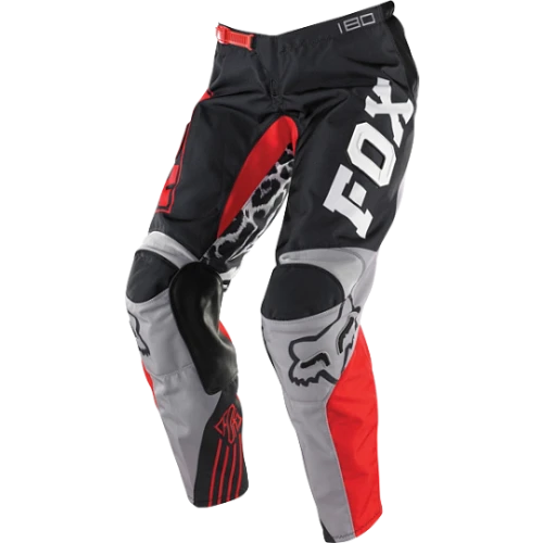 Fox Racing 180 мотоштаны женские, черно-серо-красный